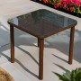 Стол квадратный 80х80 БАМБУК/ТЕСЛИН «BAMBOO/TESLIN»