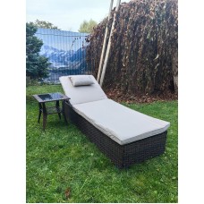 Комплект из искусственного ротанга шезлонг Орландо и столик Мара-2 Шоколад