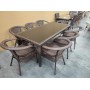 Комплект мебели из искусственного ротанга стол Египет + 8 кресел Руардин Dark Brown