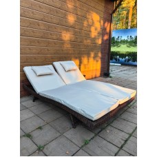 Комплект из 2х шезлонгов из искусственного ротанга МАРА “MARA” Шоколад