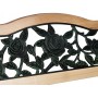 Уличная чугунная скамейка Садовая роза (Garden rose), чугун, лакированный тополь