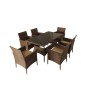 Обеденная группа на 6 персон стол Пегас и 6 кресел Анкор Шоколад