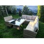 Обеденная группа плетеной мебели Албания + двухместный диван Анкор Greige