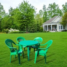 Комплект пластиковой мебели стол Ривьера + 4 кресла Элегант арт.2666/73725