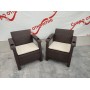 Комплект кресел под искусственный ротанг Ялта (Yalta) Double Set