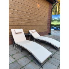 Комплект шезлонгов из искусственного ротанга Ливерпуль и столик Мара-2 Шоколад