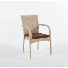 Клесло из искусственного ротанга цвет светло бежевый Милан с подушкой 5 мм