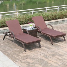 Комплект шезлонгов из искусственного ротанга + столик ИМПЕРИАЛ «IMPERIAL» арт. 75394