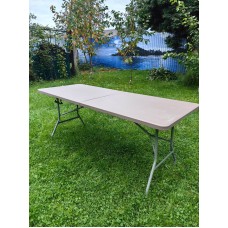 Стол складной садовый Мир Дачника 180x74x74см HDPE под ротанг шоколад