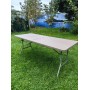 Стол складной садовый Мир Дачника 180x74x74см HDPE под ротанг шоколад