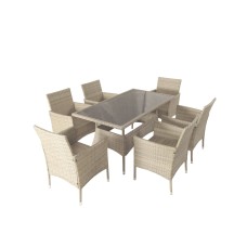 Обеденная группа на 6 персон стол Пегас и 6 кресел Анкор Greige