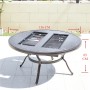 Стол круглый с электрическим барбекю из литого алюминия БАРБЕКЮ-2 «BBQ-2» D136 см