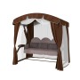 Садовые качели «Галеон шоколад» с москитной сеткой арт. 504 Ш