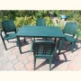 Комплект пластиковой мебели стол зеленый Суматра + 4 зеленых кресла Ибица