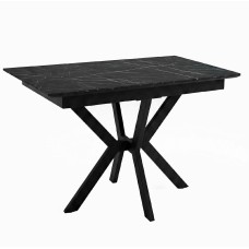 Стол DikLine DI100 Камень Пьетра Гриджиа чёрный/опоры черные (2уп.)