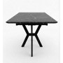 Стол DikLine DI100 Камень Пьетра Гриджиа чёрный/опоры черные (2уп.)