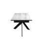 Стол DikLine EKX180, Керамика Белый глянец (К8/2), опоры черные (2 уп.)