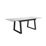 Стол DikLine DZ160 Мрамор Кристал белый/черные (2 уп.)