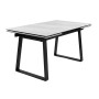Стол DikLine DZ160 Мрамор Кристал белый/черные (2 уп.)