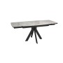 Стол DikLine DKU120 Керамика Italian Grey (глянец серый)/подстолье черное/опоры черные (2 уп.)