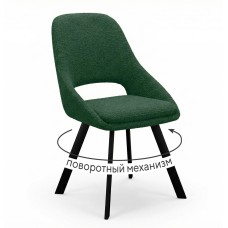 Стул DikLine 247 поворотный, BL10 зеленый, ножки черные