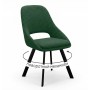 Стул DikLine 247 поворотный, BL10 зеленый, ножки черные
