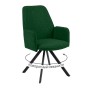 Стул DikLine 293 поворотный BL10 зеленый, ножки черные