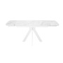 Стол DikLine DKU120 Керамика Белый мрамор/подстолье белое/опоры белые (2 уп.)