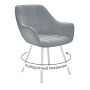 Стул DikLine 252 М поворотный, B22 GREY, ножки белые