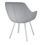 Стул DikLine 252 М поворотный, B22 GREY, ножки белые