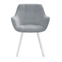 Стул DikLine 252 М поворотный, B22 GREY, ножки белые