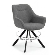 Стул DikLine 254 поворотный, BL13 серый, ножки черные