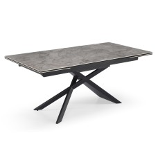 Стол DiklLine KZ180 керамика мрамор серый С35 глянец/опоры черные (2 уп)