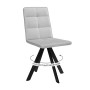 Стул DikLine 230 поворотный B22 GREY, ножки черные