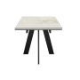 Стол DikLine SKM110 Керамика глянец Ostra Bianco (мрамор глянец белый)/подстолье черное
