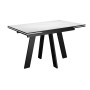 Стол DikLine SKM110 Керамика Белый мрамор/опоры черные