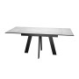 Стол DikLine SKM110 Керамика Белый мрамор/опоры черные