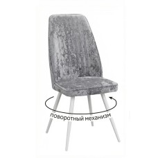 Стул DikLine 327 поворотный M13 светло-серый, ножки белые