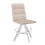 Стул DikLine 230 поворотный B03 BEIGE, ножки белые