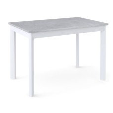 Стол Dikline L110 Бетон (ЛДСП EGGER)/Опоры белый
