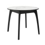 Стол DikLine MK46 Керамика Белый мрамор/подстолье черное/опоры черные