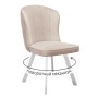 Стул DikLine 219 поворотный, B03 BEIGE, ножки белые