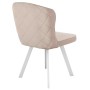 Стул DikLine 219 поворотный, B03 BEIGE, ножки белые