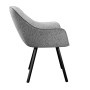 Стул DikLine 252 М поворотный, NS10 GREY, ножки черные