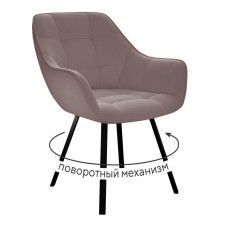 Стул DikLine 252 М поворотный, B5 LATTE, ножки черные