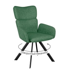 Стул DikLine 501 поворотный NS Pine зеленый, ножки черные