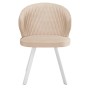 Стул DikLine 249 поворотный, B03 BEIGE, ножки белые