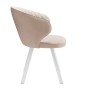 Стул DikLine 249 поворотный, B03 BEIGE, ножки белые