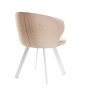 Стул DikLine 249 поворотный, B03 BEIGE, ножки белые