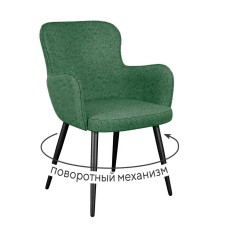 Стул DikLine 503 поворотный NS Pine зеленый, ножки черные